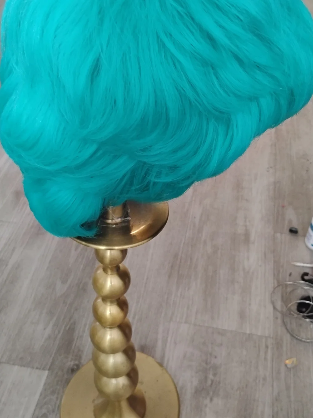 Vibrant Teal Short haircut Wig - Premium Synthetic Hair🍓🩵✨